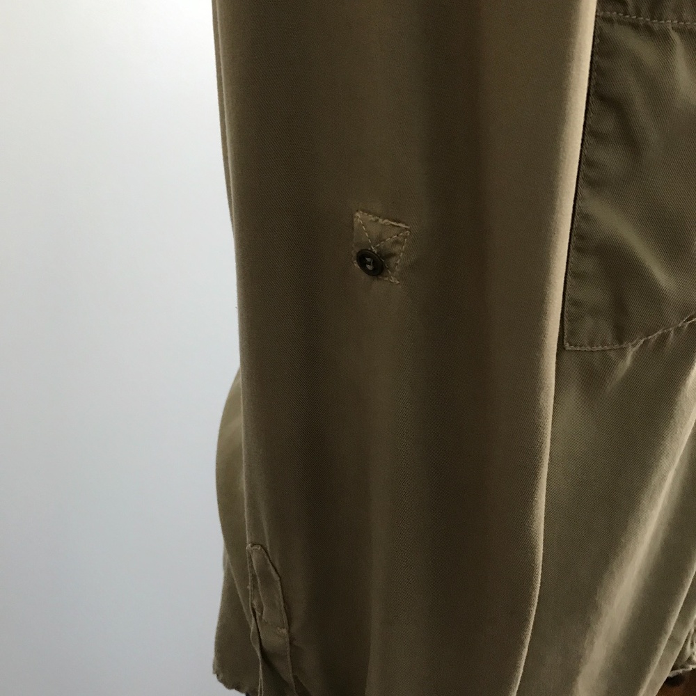Zara - Tan Military Long Sleeve Button Up Shirt - Picture 10 of 15